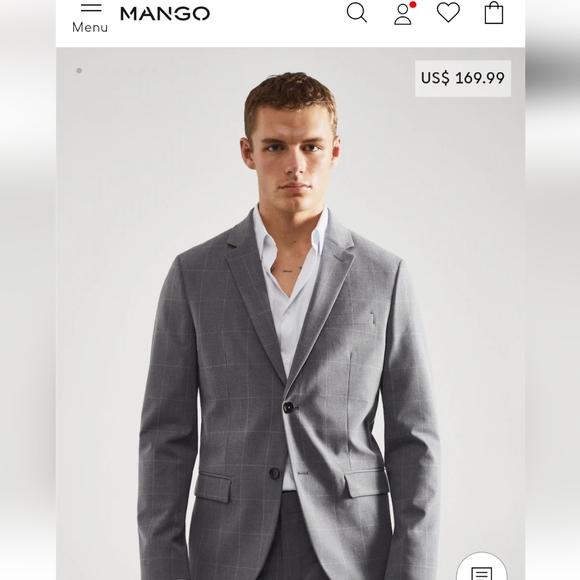 mango brand mens suit NWT - Picture 8 of 10